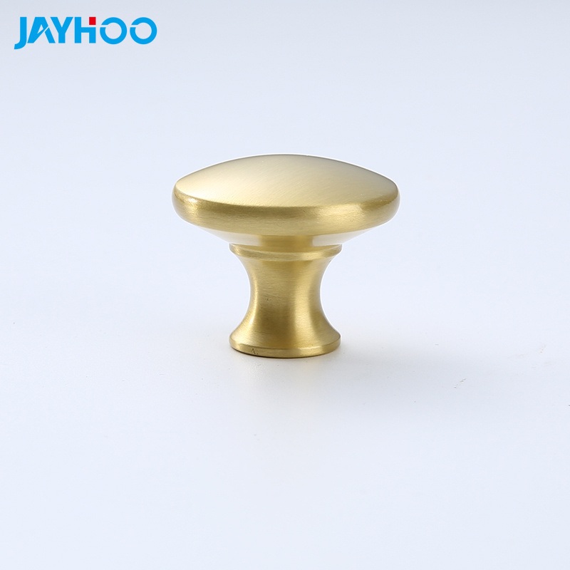 Solid Brass Knob brushed gold furniture cabinet door handle kitchen handle