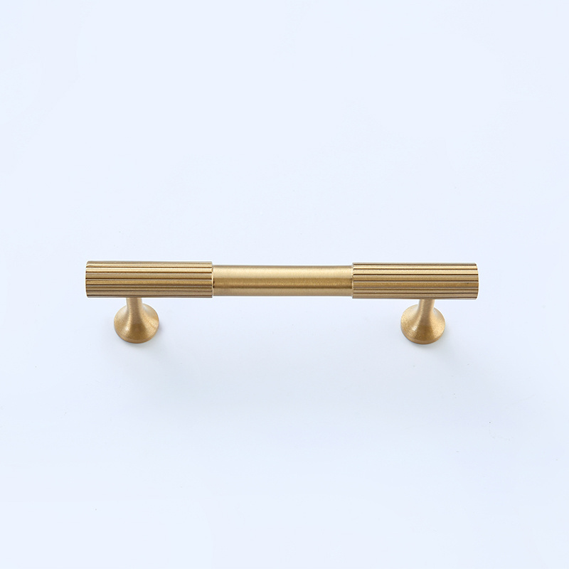 Brass brushed dresser drawer handle linear solid brass gold kitchen hardware furniture wardrobe door kitchen cabinet handle