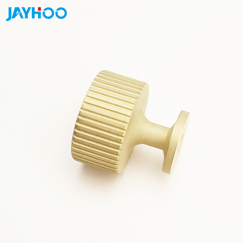 Dresser knob straight striped brass gold knurled deluxe kitchen handle drawer cabinet door knob handles and knob