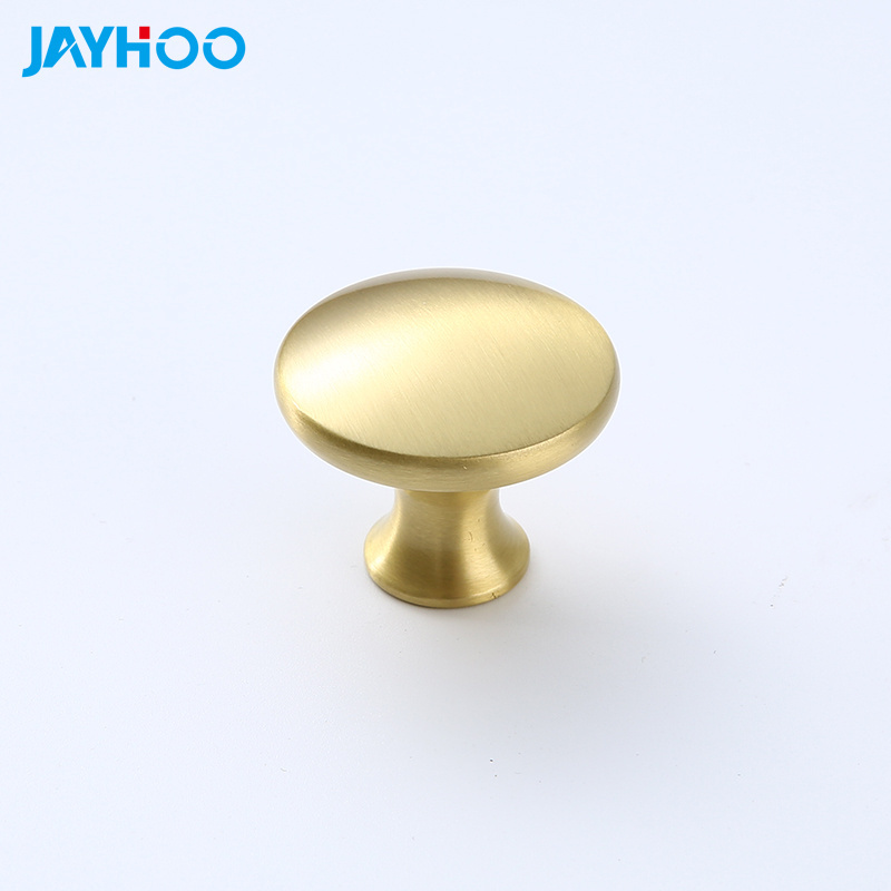 Solid Brass Knob brushed gold furniture cabinet door handle kitchen handle