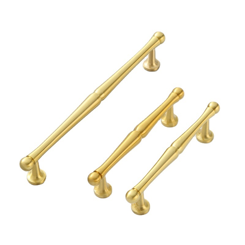 Brass Kitchen Cabinet handles, modern brass door handles and brass knob knobs for door cabinets