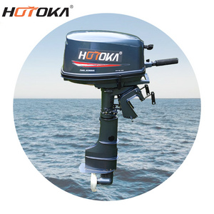 HOTOKA 5HP 2 Stroke Outboard Motor 103CC Gas Boat Engine Water Cooling Boat Motor for Fishing Boats