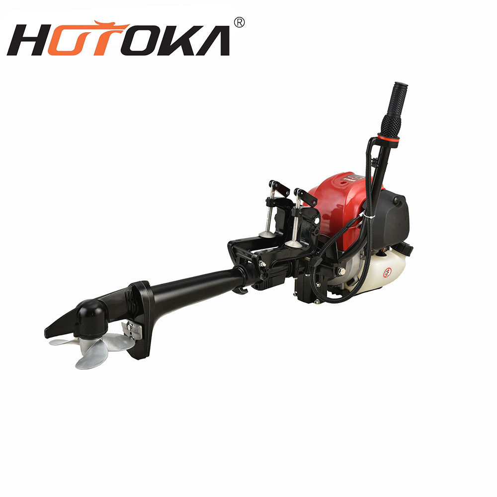 HOTOKA short tail outboard boat motor 4 stroke gasoline 52cc boat engine water jet drive small outboard motor for sale