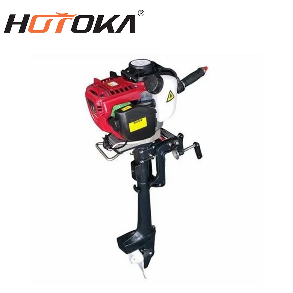 HOTOKA short tail outboard boat motor 4 stroke gasoline 52cc boat engine water jet drive small outboard motor for sale