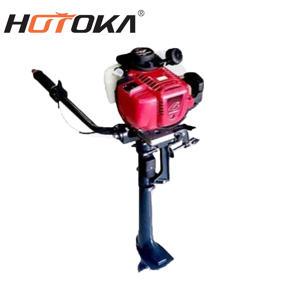 HOTOKA short tail outboard boat motor 4 stroke gasoline 52cc boat engine water jet drive small outboard motor for sale