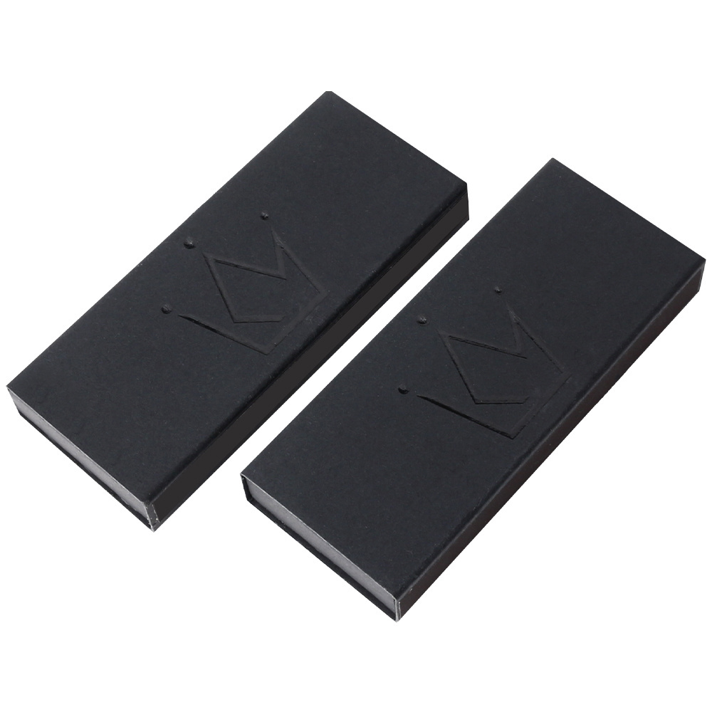 Match Outer Package Manufacturer Embossing Design Customizable Black Paper Packaging Candle Matchboxes