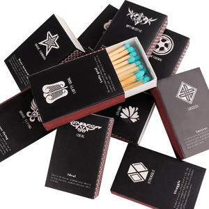 Wholesale Matchboxes Safety Custom Cigar Matches Boxes Luxury Black Matchsticks Packaging Box