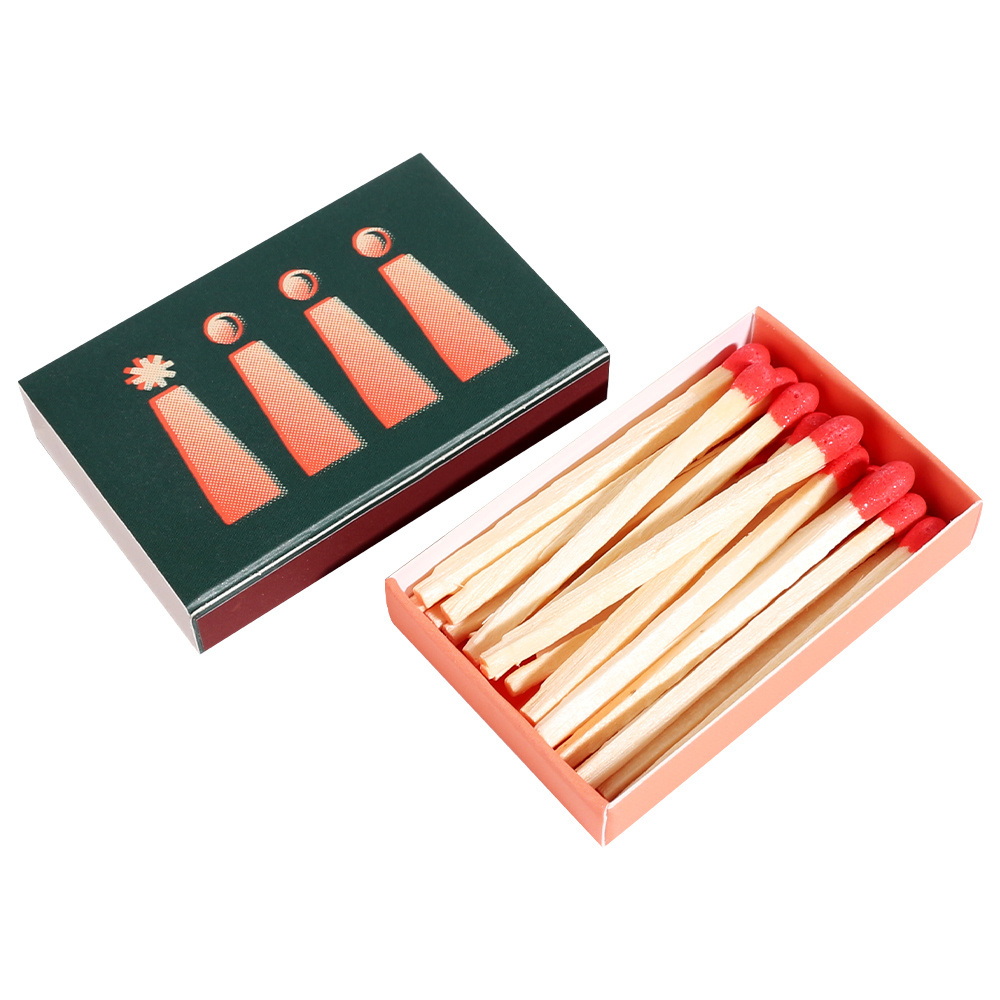 Candle Matchsticks Packaging Match Heads Color Design Custom Paper Printing Matchbox