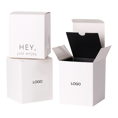 Cardboard Recyclable UV Coating Custom Craft Gift Folding Candle Paper Box Packaging