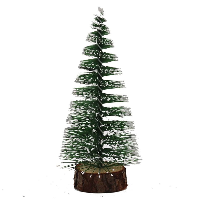 Hot-selling Christmas Tree 10/15/20/25/30cm Green Snowflake Mini Holy Tree PVC Desktop Festival Party Decoration