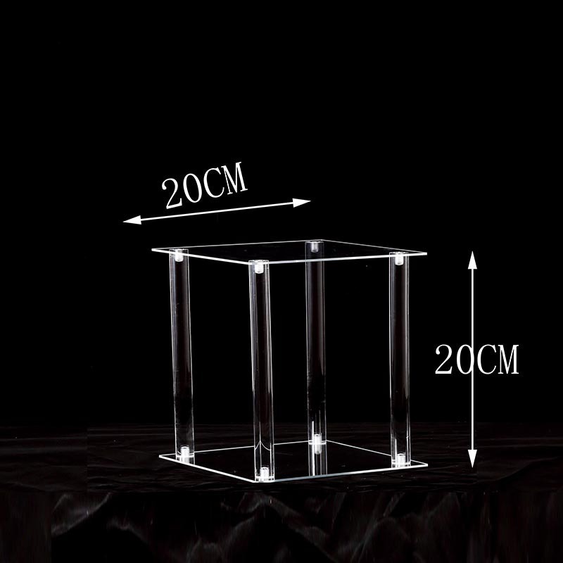 Hot Selling Wholesale Wedding Props Square Pillars Acrylic Dessert Table Ornaments T-table Dreamy Wedding  Decorative Props