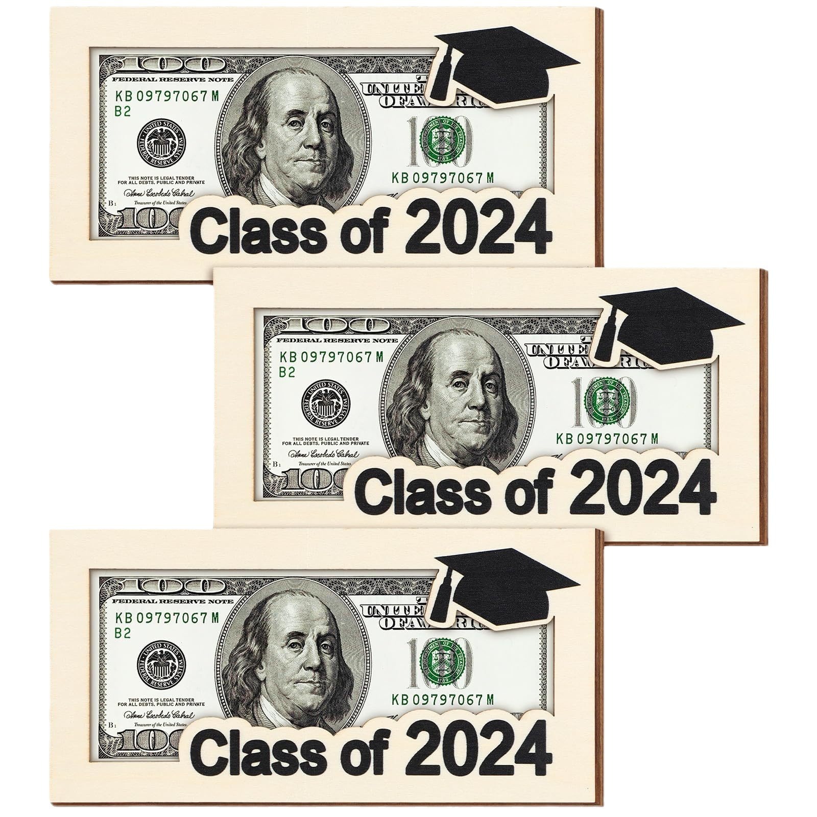 2024 New-Arrival  Graduation Season Party Supplies Money Holder For Graduation Season Wallet Personalized Wooden Gift