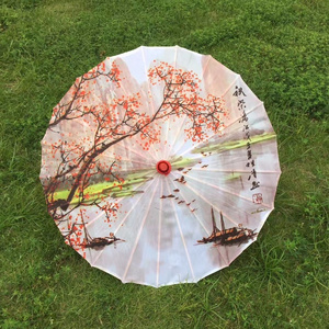 Custom Chinese Ancient Style Oil Paper Umbrella For Decorative Oiled Paper Umbrella Perform Craft Oil Paper Umbrella