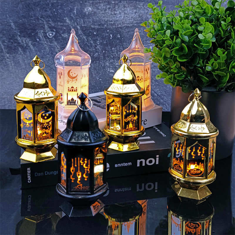 Popular Ramadan Decoration Retro Mini LED Light EID Mubarak Home Islamic Muslim Party Eid Decor Kareem Ramadan Lantern