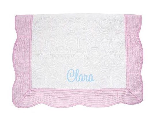 Wholesale Baby Cotton Blanket Heirloom Quilts Baby Blanket Embroidered Scallop Baby Quilt Blanket 36*46 inch