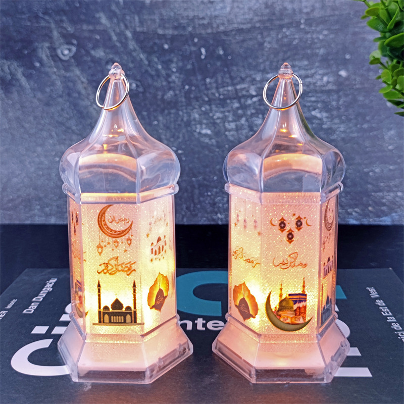 Popular Ramadan Decoration Retro Mini LED Light EID Mubarak Home Islamic Muslim Party Eid Decor Kareem Ramadan Lantern