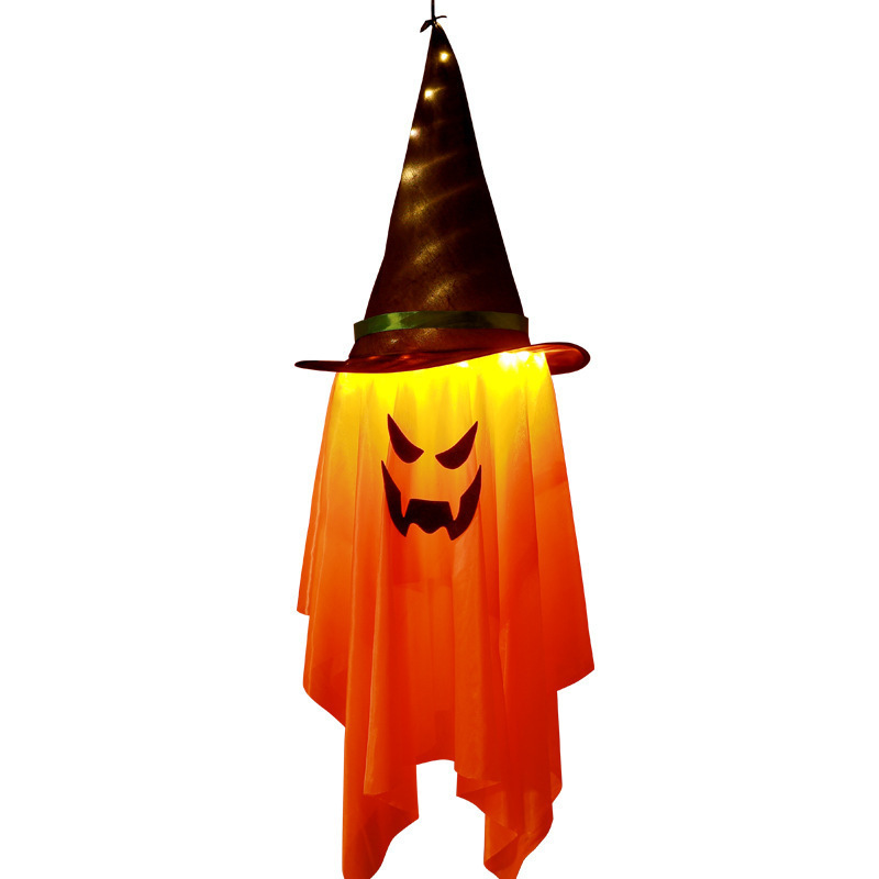 Hot selling Halloween Hat Ghost Party Decoration Props LED Illumination Indoor Room Background Wall Witch Hat Light