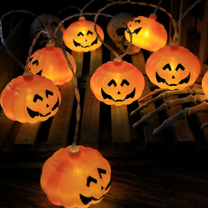 2024 New- Arrival  Halloween LED Decorative Light String Battery Colored Light Haunted House Prop Pumpkin Ghost Bat Light