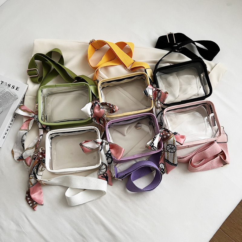 Hot Selling Fashion PVC Clear Crossbody Bag Monogram Beach Stadium Handbag Messenger Sling Bag