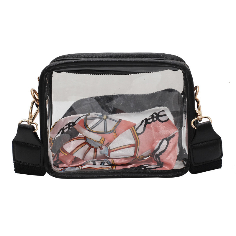 Hot Selling Fashion PVC Clear Crossbody Bag Monogram Beach Stadium Handbag Messenger Sling Bag