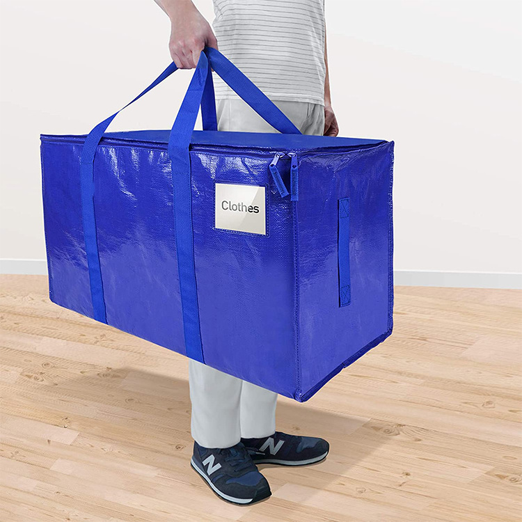 Large Moving Bags Closet Organizer for Blankets Storage Bags Heavy Duty PP Woven Moving Bags