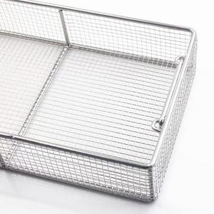 Manufacturer Customized 304 Stainless Steel Woven Mesh Storage Basket