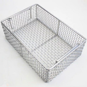 Wholesale 304 316 316L Stainless Steel Medical Sterilization Woven Wire Mesh Basket