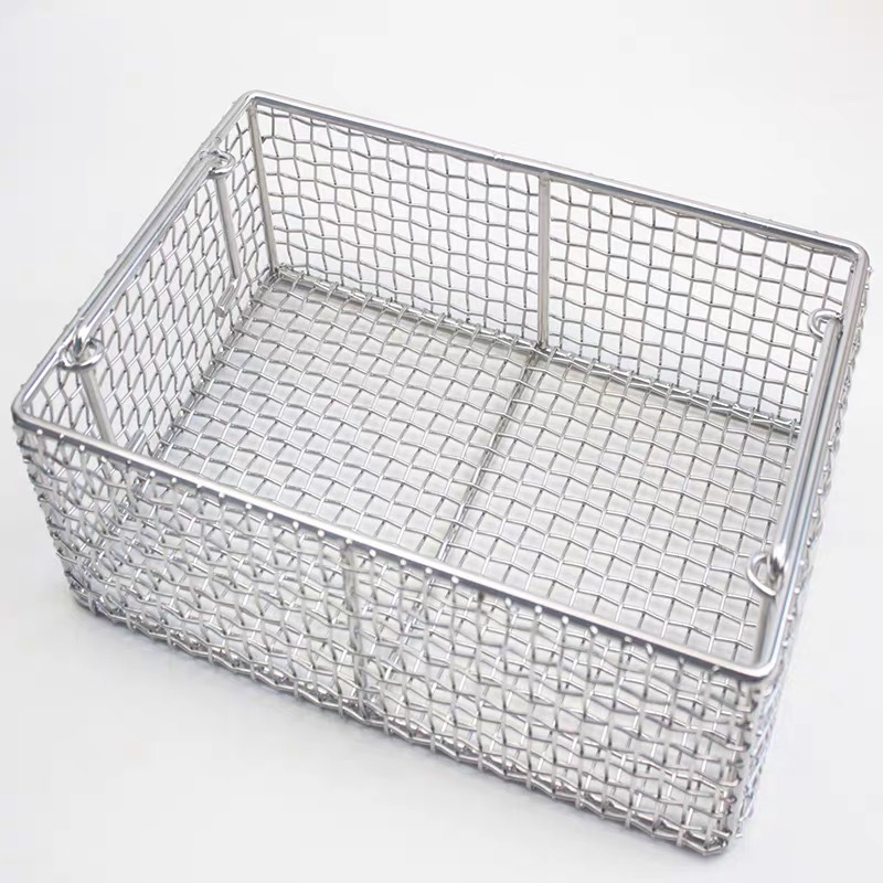 Wholesale 304 316 316L Stainless Steel Medical Sterilization Woven Wire Mesh Basket