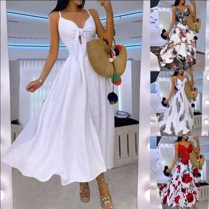 Apparel Wholesale New Strapless Infinity Dress Vestidos Blanco De Mujer Para Ninas Turkey Go Out V-Neck Bow Dress Casual Dresses