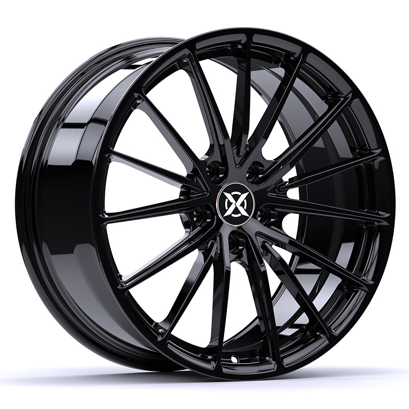 Bright black full coated hot wheels custom car alloy wheel rims 5x112 5x120