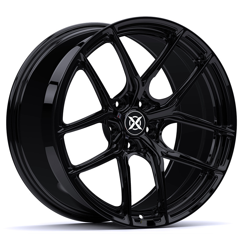 Bright black full coated hot wheels custom car alloy wheel rims 5x112 5x120