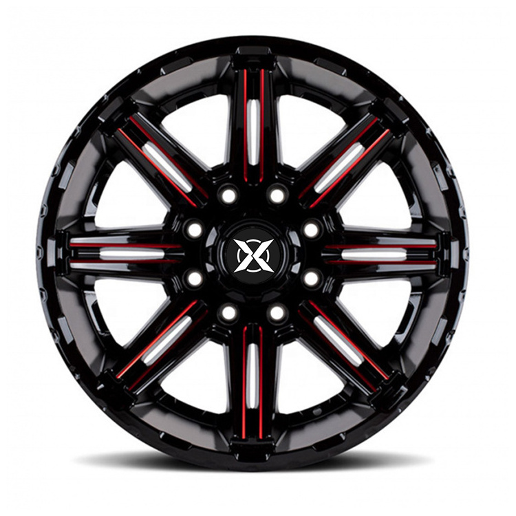 Forged Concave Monoblock Wheels Pickup & SUV Wheels Off Road Truck Wheels Alloy Custom 20 Inch Red and Black 17 Inch Black Rims