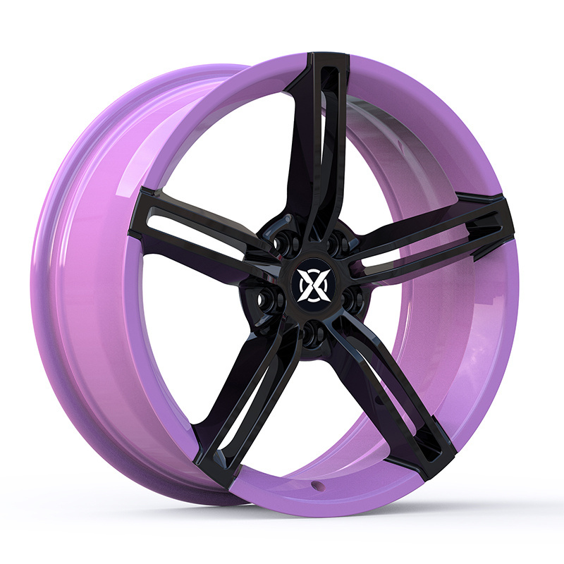 Chromatography 18 19 20 Inch Black White Wheel Sport Wheel Rims Purple 36 Months 40mm 5 Holes for Porsche CNC Tesla Model S R 21