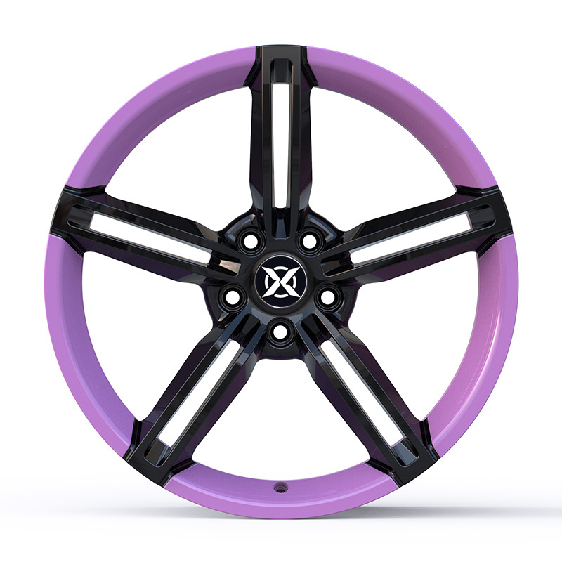 Chromatography 18 19 20 Inch Black White Wheel Sport Wheel Rims Purple 36 Months 40mm 5 Holes for Porsche CNC Tesla Model S R 21