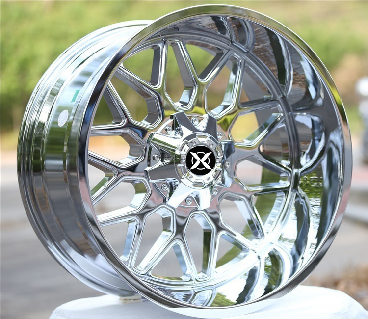 Real 4x100 24x14 6x5.5 Manufacture Lip Chrome Center Deep Dish Forged Wheels