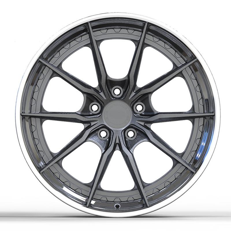 Custom Two-piece Forged Wheels Rim Brushed Polished Alloy 17 18 19 20 21 22 Inch 5*112 5*120 CNC Passenger Car Modified 40mm