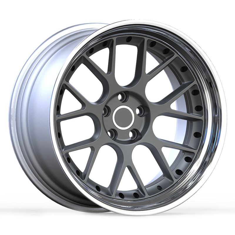 Custom Two-piece Forged Wheels Rim Brushed Polished Alloy 17 18 19 20 21 22 Inch 5*112 5*120 CNC Passenger Car Modified 40mm