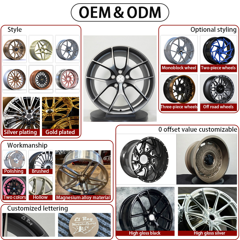 1 Piece Wheel Light Weight Blank Magnesium Aluminum Alloy Forged Wheels For Car Modification