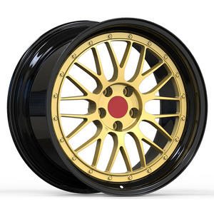 Gold 5x112  6 Lug 20 22" 26 Inch 3 Piece Forged Rims 5x4.75 Forgiato Wheels For Chevy