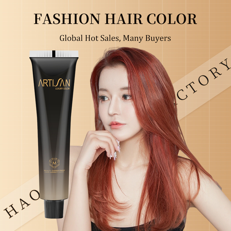 HAOXIN brands No Ammonia Free natural plant Permanent hair dye professional Salon hair color dye italian style