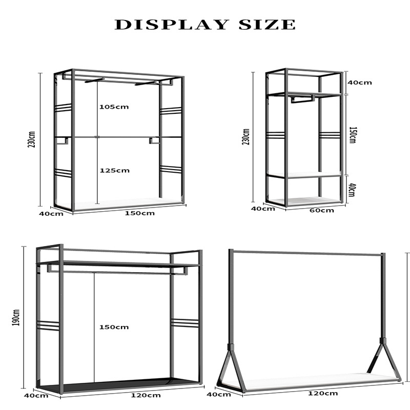 Customized gondola shop  retail display racks clothes  commercial shelves for grocery store