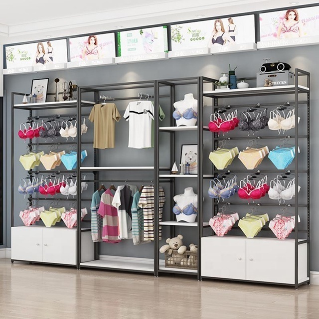 Manufacturer metal retail display rack hooks underwear display rack