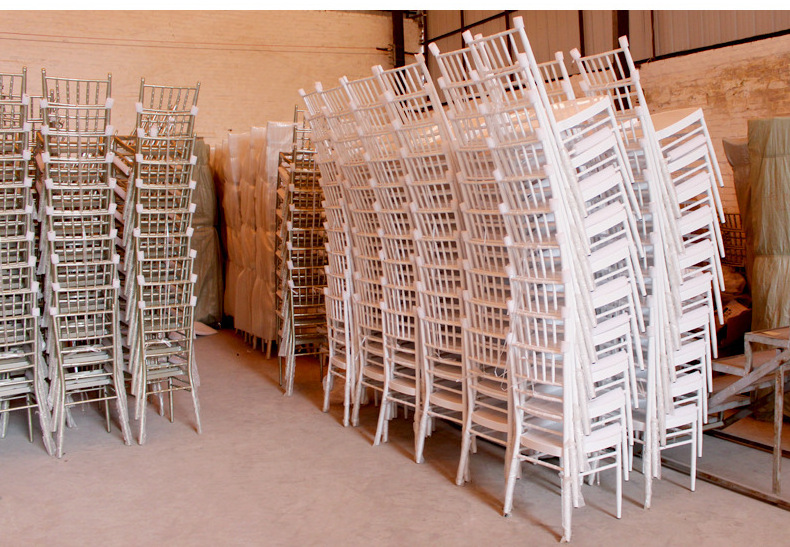 Wholesale Banquet Tiffany Chavari Chairs Stackable Metal Gold Stainless Steel Chairs For Wedding