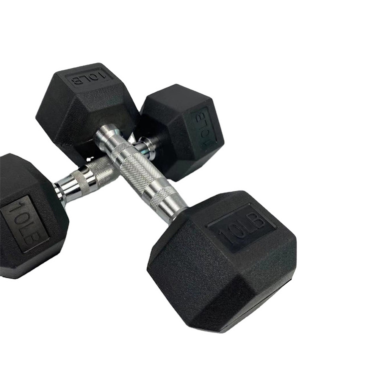 Wholesale Hex dumbbell set Rubber dumbbell 5lb 100lb Gym Fitness