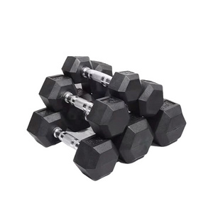 Wholesale Hex dumbbell set Rubber dumbbell 5lb 100lb Gym Fitness