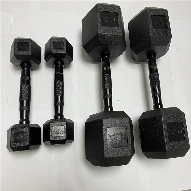 Wholesale Hex dumbbell set Rubber dumbbell 5lb 100lb Gym Fitness