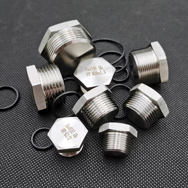 Instrumentation 304 316 Stainless Steel Pipe Fittings 1/4 3/8 1/2 1 inch NPT BSPT Male Threaded Hex Head Pipe Plug