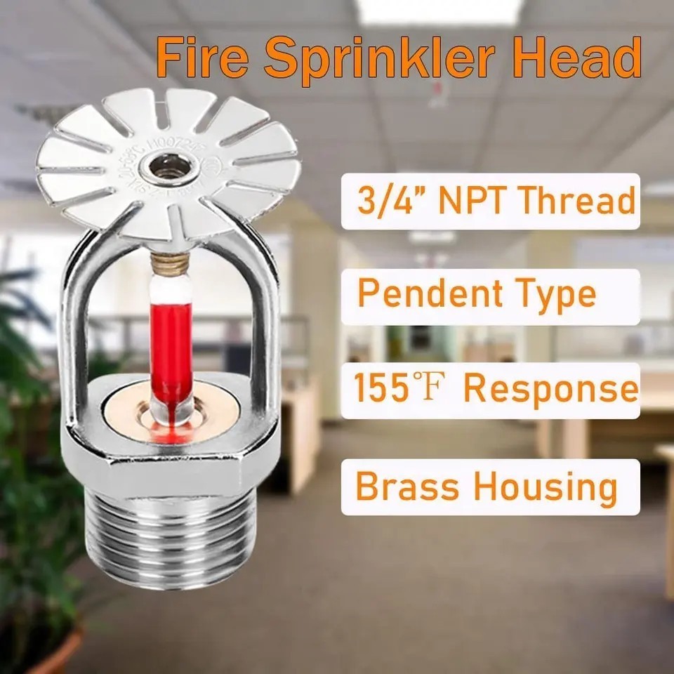 73 68 degree glass bulb  fire sprinkler upright types of safety fire sprinkler head with orange COVER protector