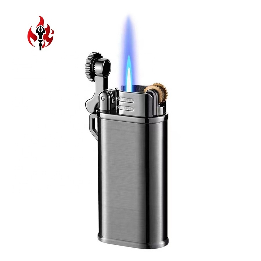 Custom Wholesale Jet Torch Flint Gas Lighter,Fashion Promotion Adjust Flame Size Windproof Refillable Butane Cigarette Lighter