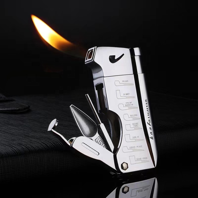 Amazon Smoking Pipe Inflatable Gas Lighter,Multi-function Creative Inclined Fire Lighter For Cigarette,Tobacco and Cigar